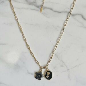 1. Black Floral Necklace